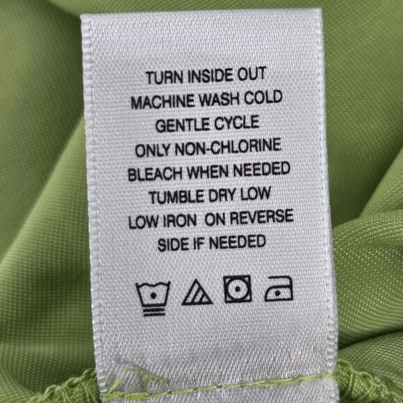 John Mark Button Up Down Shirt Women Size XL Green Velvet Wire Collar Holiday - Picture 8 of 9